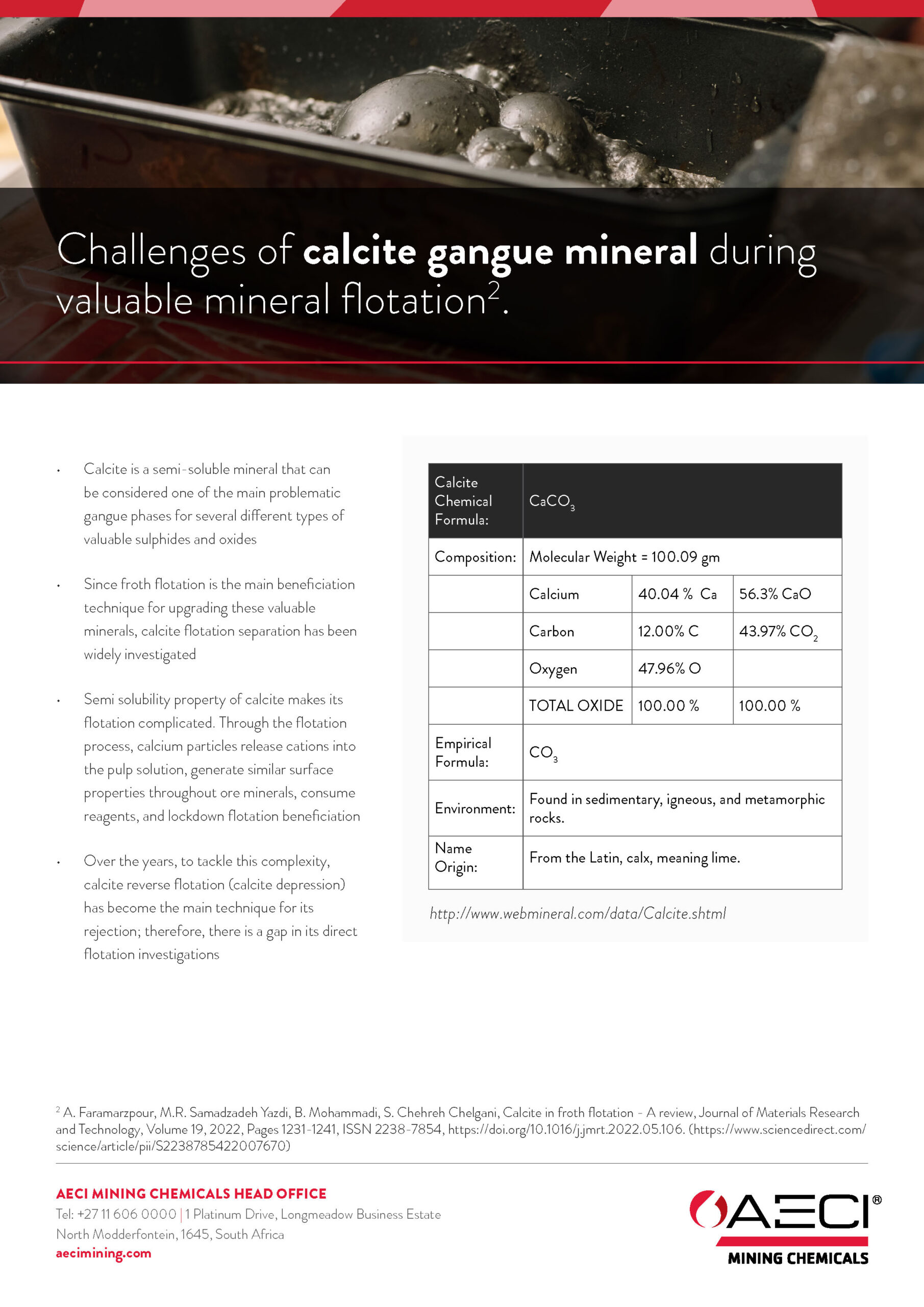 AECI ME CS Challenges of calcite gangue 2 Page 1